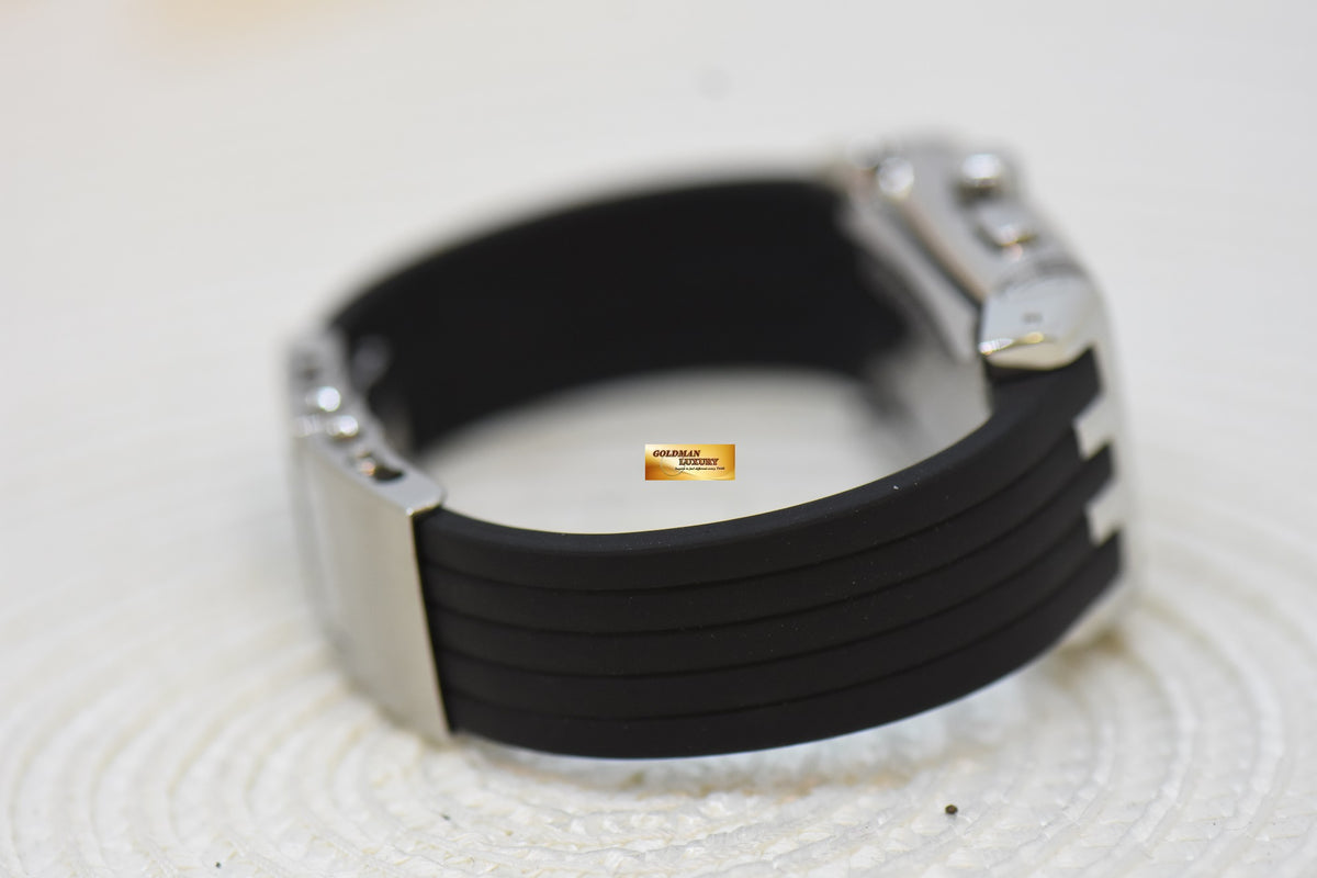 [SOLD] JLC REVERSO DUO GRANSPORT BLACK DIAL STEEL IN RUBBER STRAP MANUAL WINDING 295.8.51 (MINT)