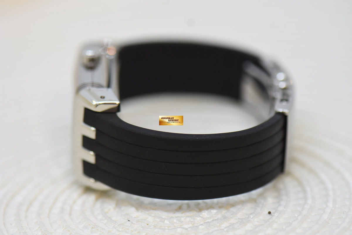 [SOLD] JLC REVERSO DUO GRANSPORT BLACK DIAL STEEL IN RUBBER STRAP MANUAL WINDING 295.8.51 (MINT)