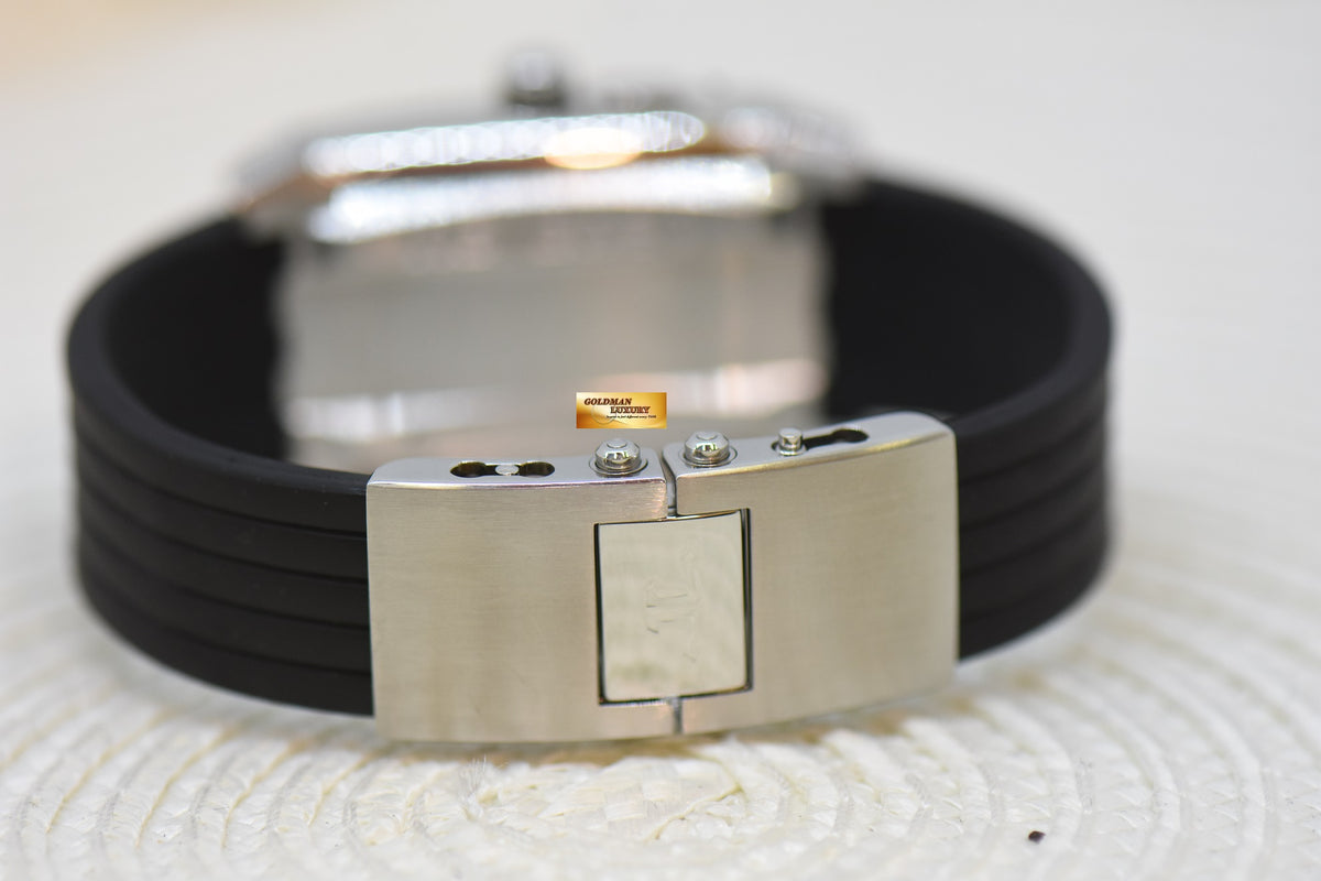 [SOLD] JLC REVERSO DUO GRANSPORT BLACK DIAL STEEL IN RUBBER STRAP MANUAL WINDING 295.8.51 (MINT)