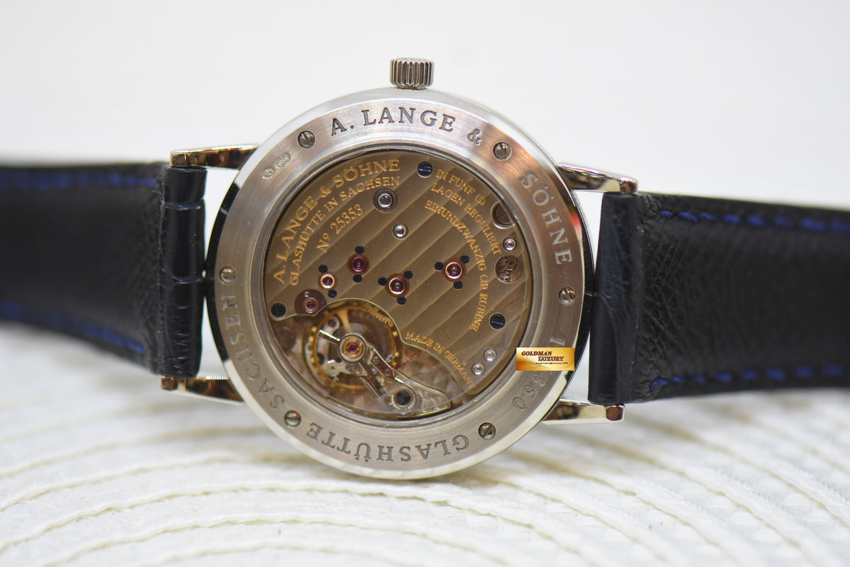 [SOLD] A.LANGE & SOHNE 1815 36mm WHITE GOLD BLUE DIAL MANUAL WINDING 206.027 (MINT)
