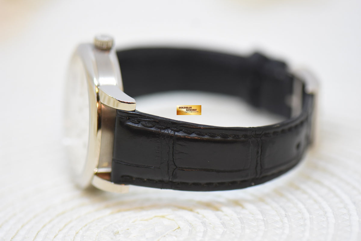 [SOLD] A.LANGE & SOHNE LANGE 1 SILVER DIAL BIG DATE POWER RESERVE WHITE GOLD IN LEATHER STRAP MANUAL WINDING 101.039 (MINT)