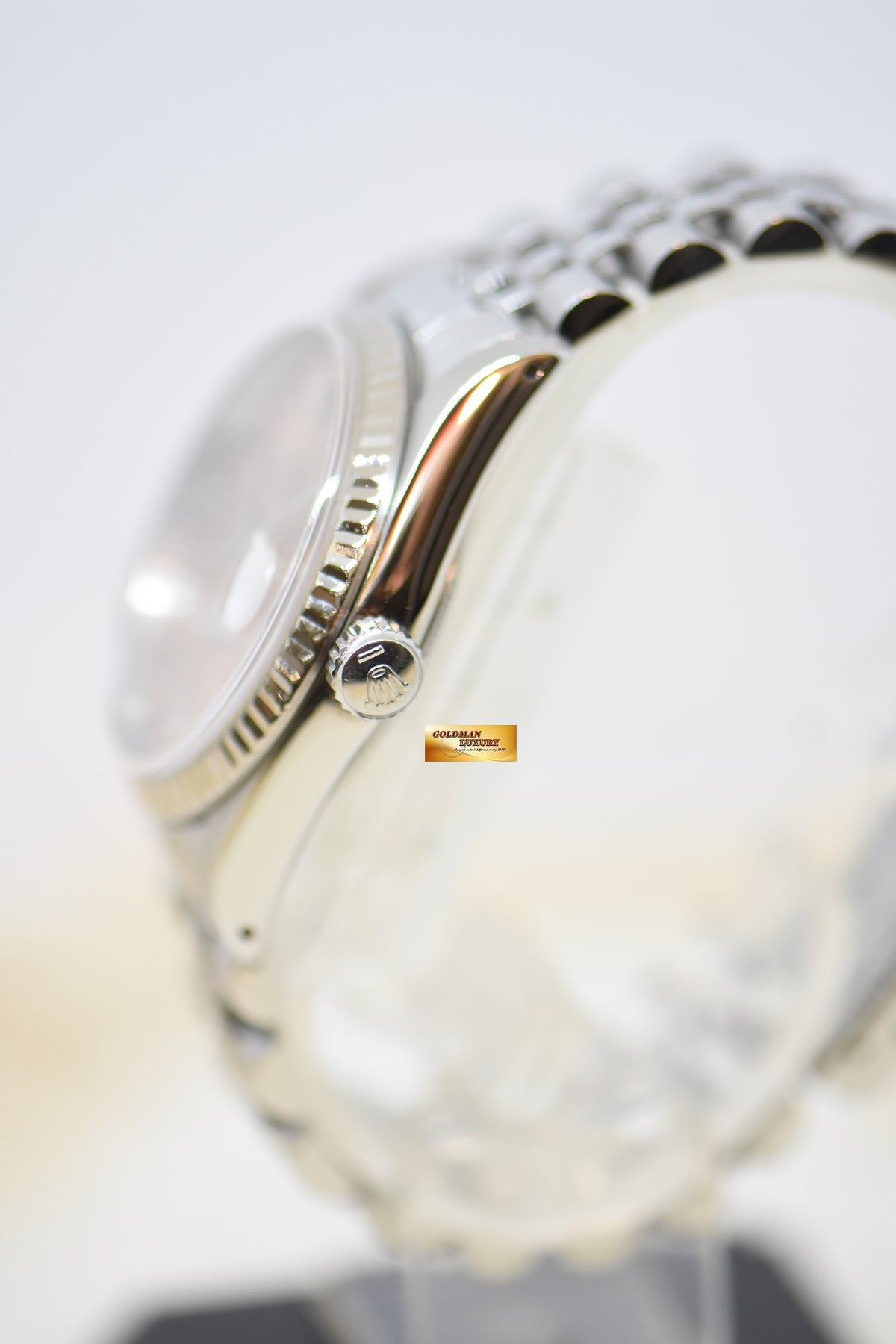 [SOLD] ROLEX OYSTER DATEJUST 36mm STEEL IN JUBILEE BRACELET SALMON ROMAN DIAL 16234 (QUICKSET-DATE) (MINT)