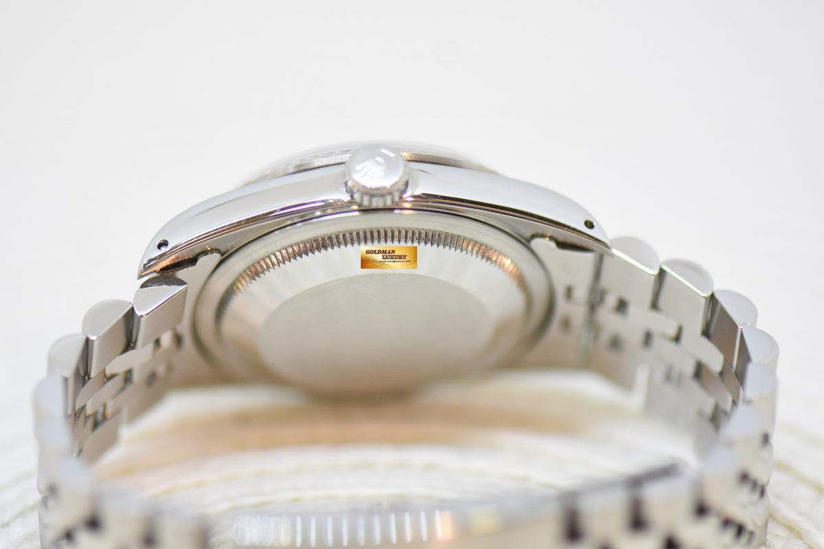 [SOLD] ROLEX OYSTER DATEJUST 36mm STEEL IN JUBILEE BRACELET SALMON ROMAN DIAL 16234 (QUICKSET-DATE) (MINT)