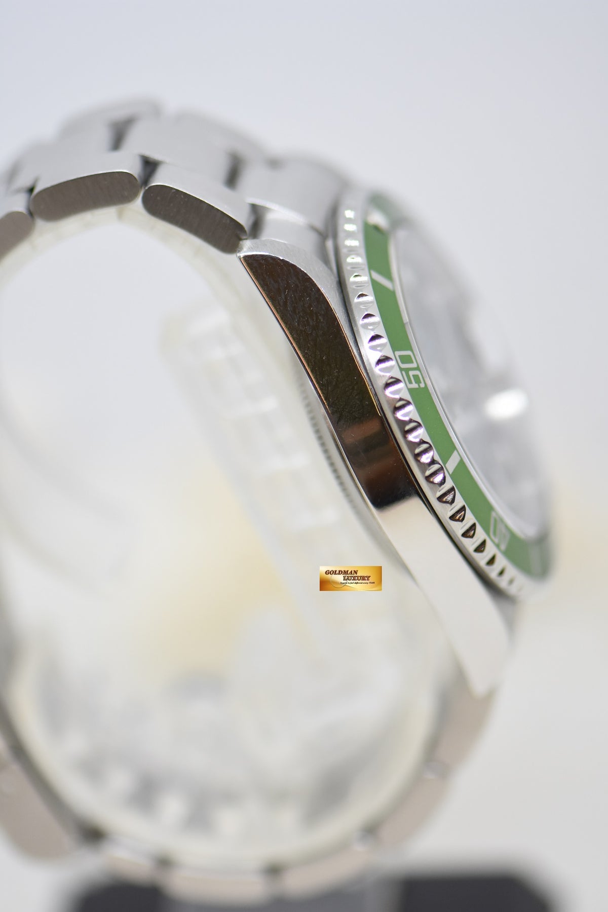 [SOLD] ROLEX OYSTER PERPETUAL SUBMARINER “KERMIT” 40mm STEEL IN BRACELET GREEN BEZEL 16610LV (MINT)