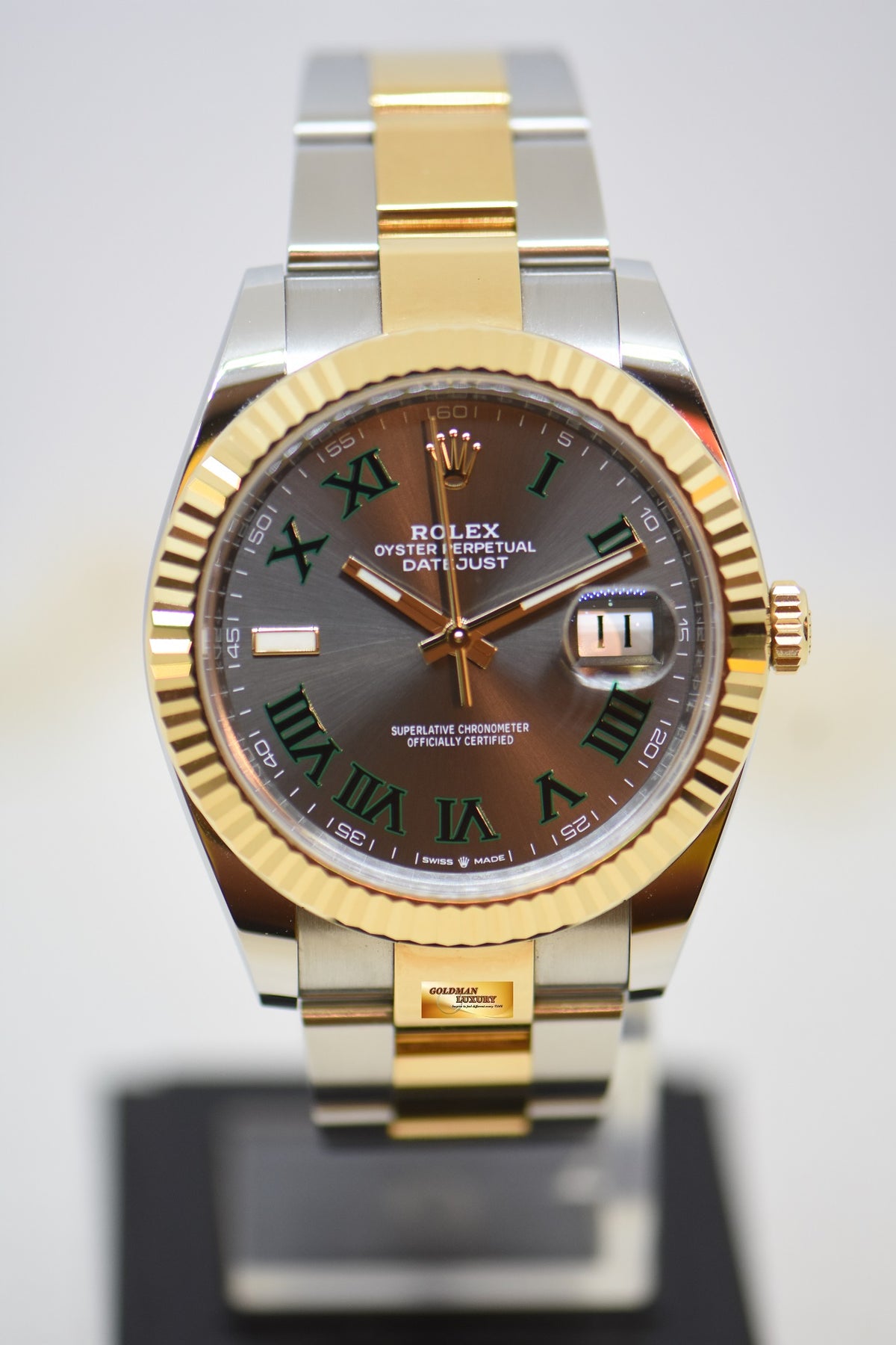 [SOLD] ROLEX OYSTER PERPETUAL DATEJUST 41mm GOLD /  STEEL OYSTER BRACELET “WIMBLEDON DIAL” 126333 (LNIB)