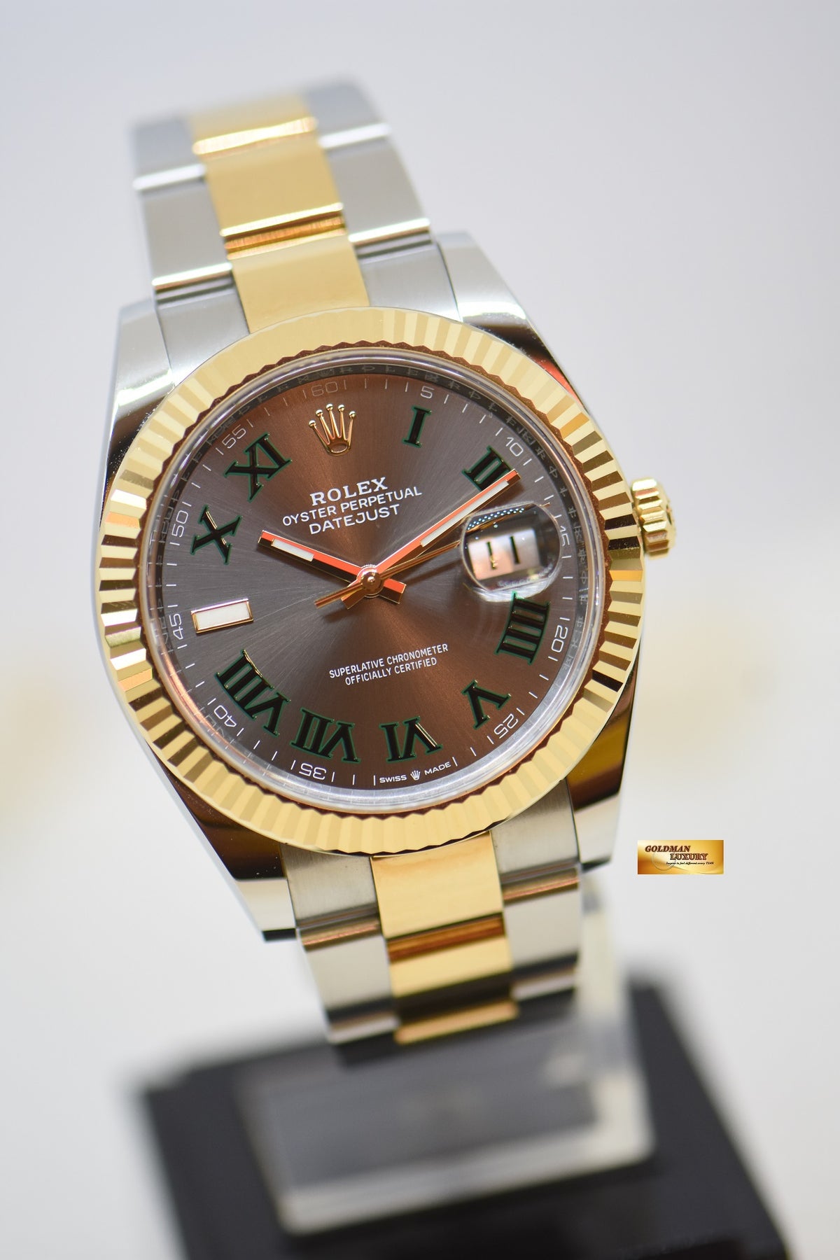 [SOLD] ROLEX OYSTER PERPETUAL DATEJUST 41mm GOLD /  STEEL OYSTER BRACELET “WIMBLEDON DIAL” 126333 (LNIB)