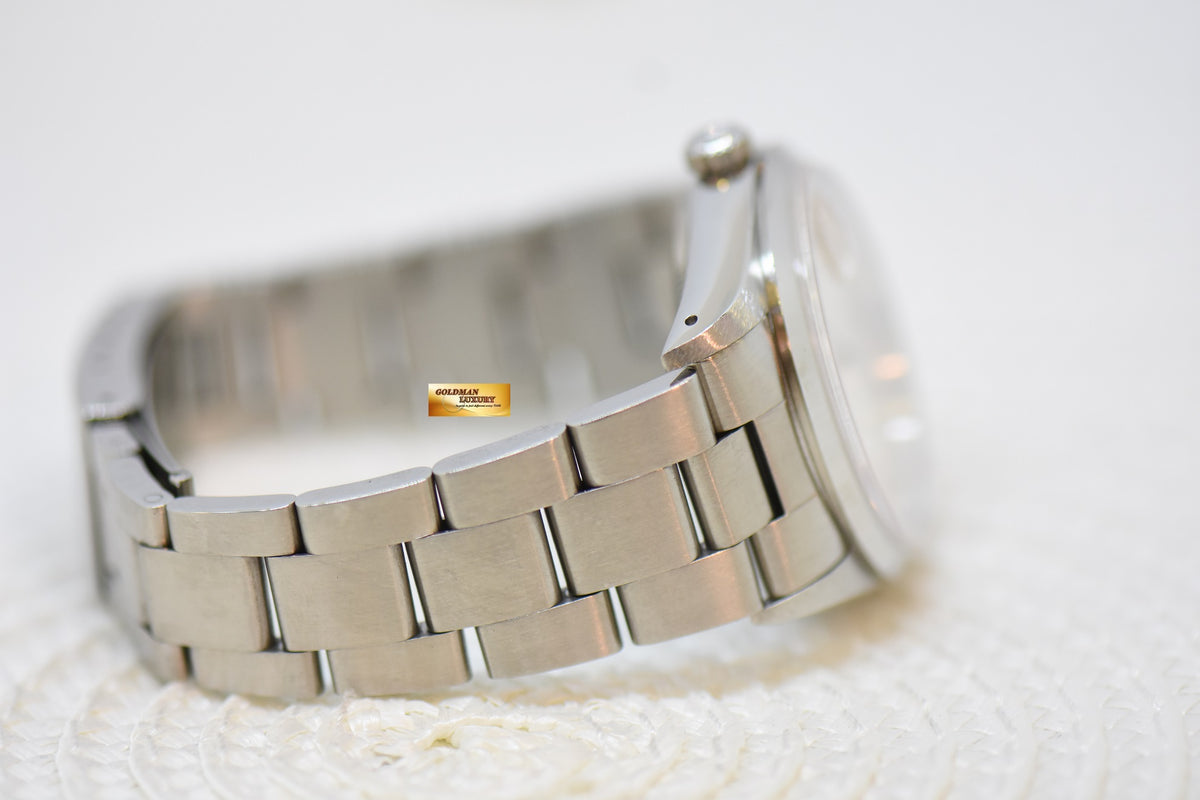 [SOLD] ROLEX OYSTER PERPETUAL DATE 34mm STEEL IN BRACELET SILVER DIAL 15200 (QUICKSET-DATE) (MINT)