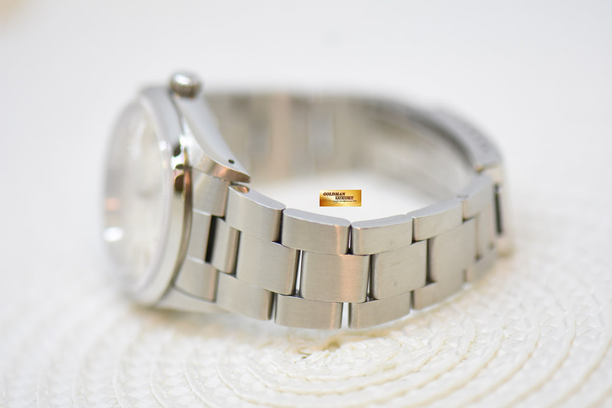 [SOLD] ROLEX OYSTER PERPETUAL DATE 34mm STEEL IN BRACELET SILVER DIAL 15200 (QUICKSET-DATE) (MINT)