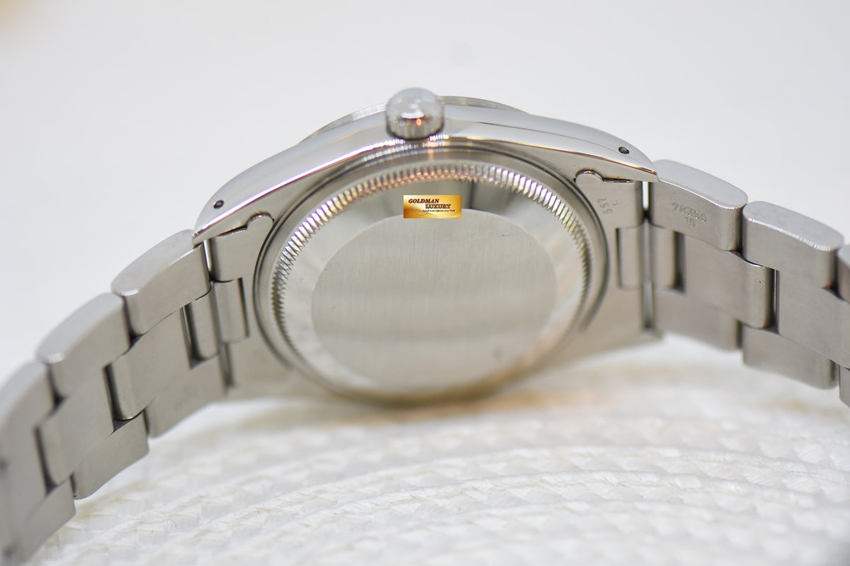 [SOLD] ROLEX OYSTER PERPETUAL DATE 34mm STEEL IN BRACELET SILVER DIAL 15200 (QUICKSET-DATE) (MINT)