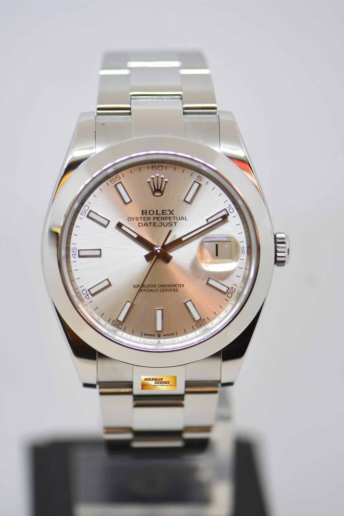 [SOLD] ROLEX OYSTER PERPETUAL DATEJUST 41mm STEEL IN OYSTER BRACELET SILVER DIAL 126300 (MINT)