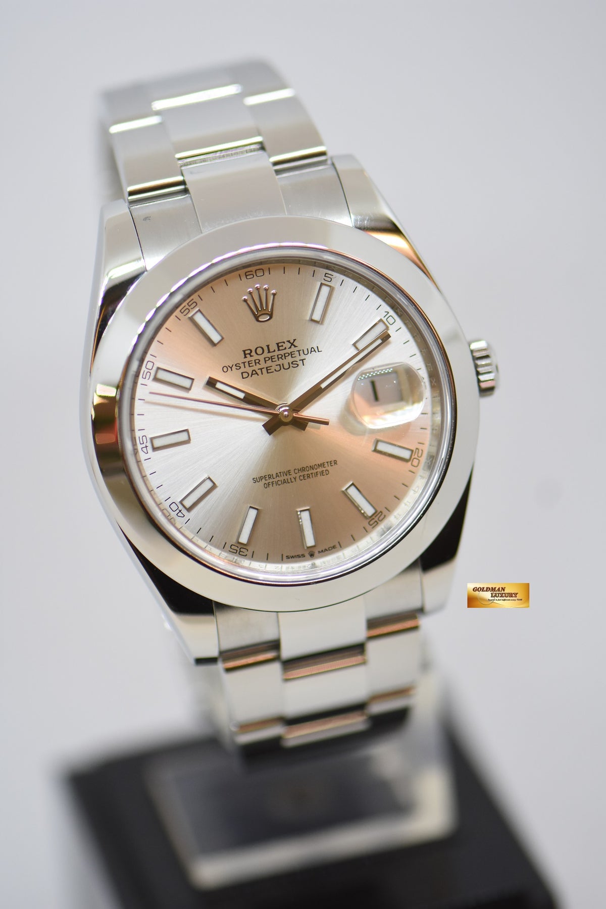 [SOLD] ROLEX OYSTER PERPETUAL DATEJUST 41mm STEEL IN OYSTER BRACELET SILVER DIAL 126300 (MINT)