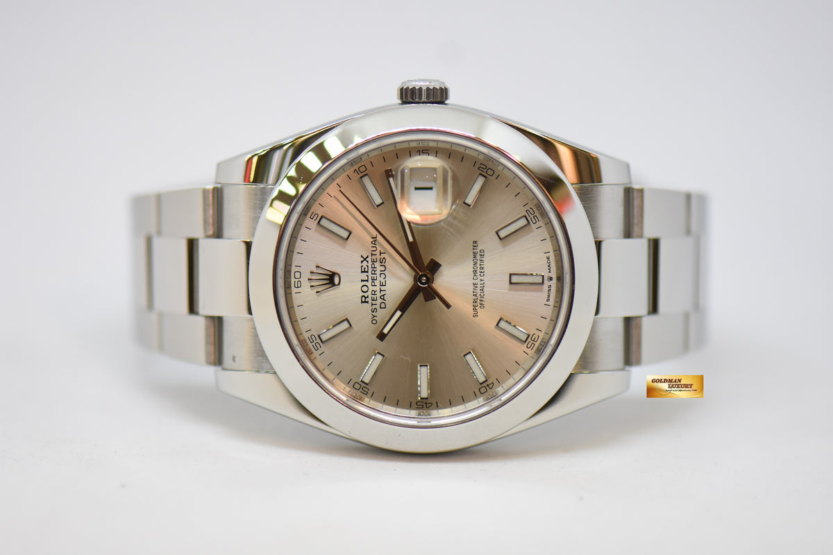 [SOLD] ROLEX OYSTER PERPETUAL DATEJUST 41mm STEEL IN OYSTER BRACELET SILVER DIAL 126300 (MINT)
