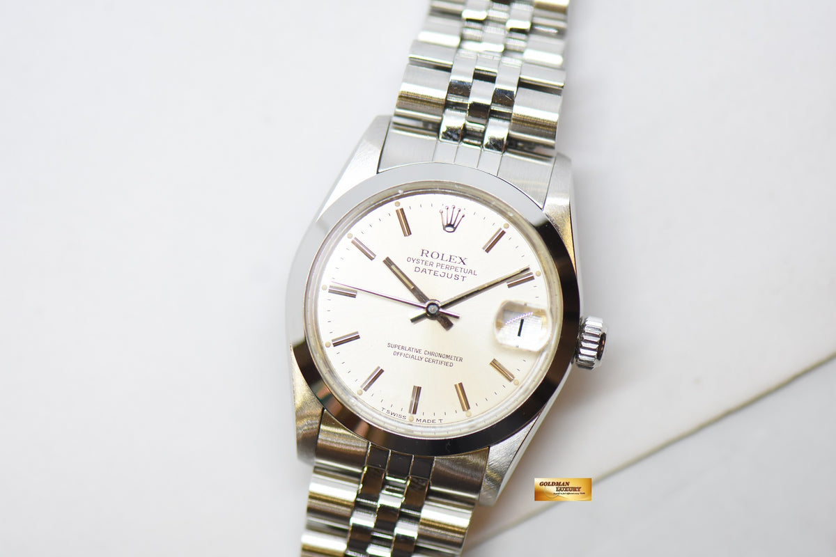 [SOLD] ROLEX OYSTER PERPETUAL DATEJUST 31mm STEEL IN JUBILEE BRACELET SILVER DIAL 68240 (QUICKSET-DATE) (MINT)