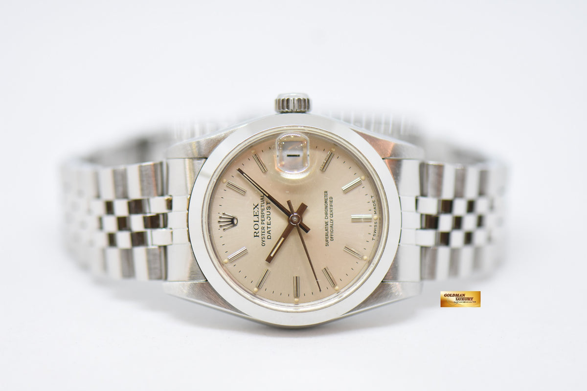 [SOLD] ROLEX OYSTER PERPETUAL DATEJUST 31mm STEEL IN JUBILEE BRACELET SILVER DIAL 68240 (QUICKSET-DATE) (MINT)