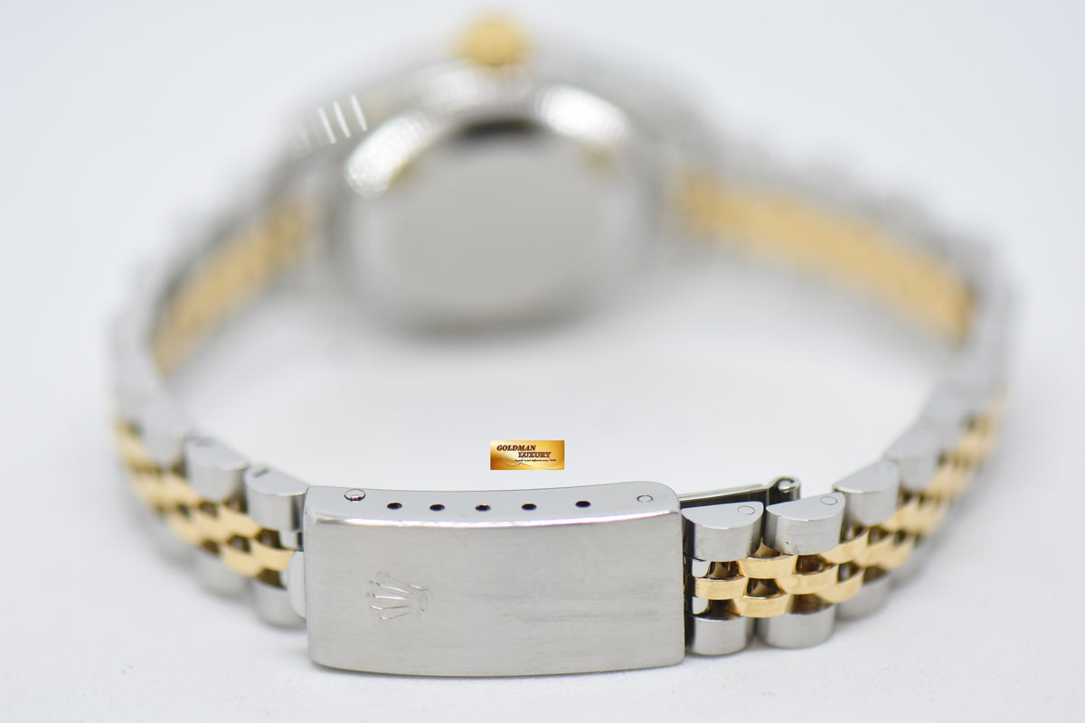 [SOLD] ROLEX OYSTER DATEJUST 26mm HALF-GOLD IN JUBILEE BRACELET GOLD ARABIC DIAL 69173 (MINT)