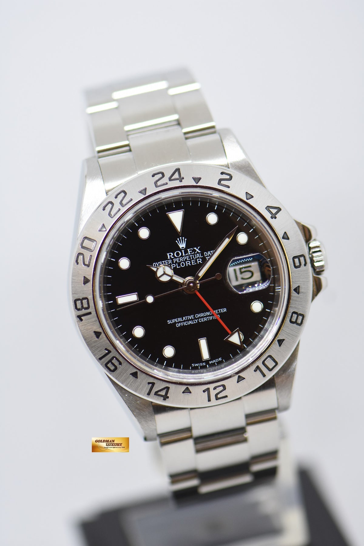 [SOLD] ROLEX OYSTER PERPETUAL EXPLORER II 40mm STEEL BLACK DIAL CALIBRE 3185 16570 (NO PINHOLE) (MINT)