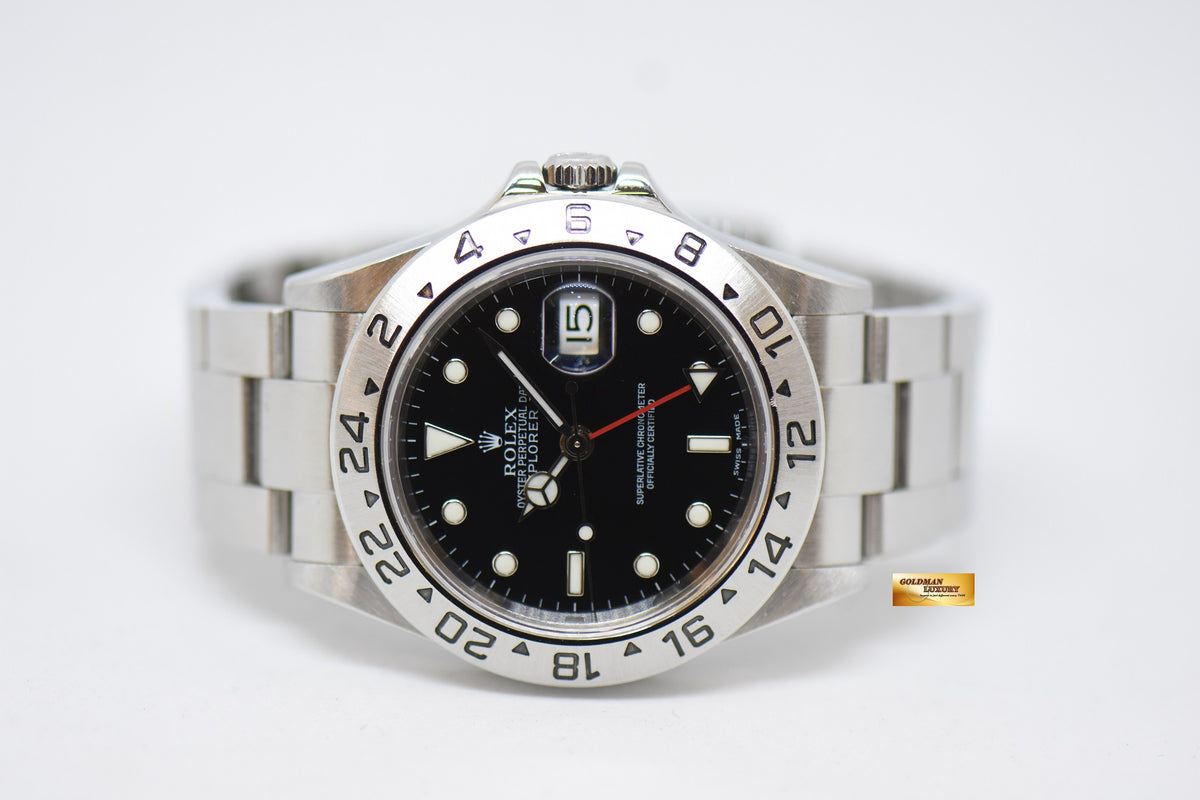 [SOLD] ROLEX OYSTER PERPETUAL EXPLORER II 40mm STEEL BLACK DIAL CALIBRE 3185 16570 (NO PINHOLE) (MINT)