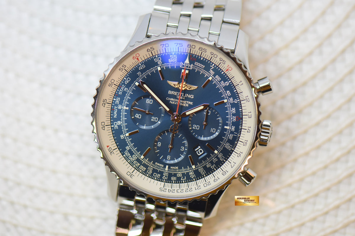 [SOLD] BREITLING NAVITIMER B01 CHRONOGRAPH 46mm STEEL IN BRACELET AUTOMATIC (LNIB)