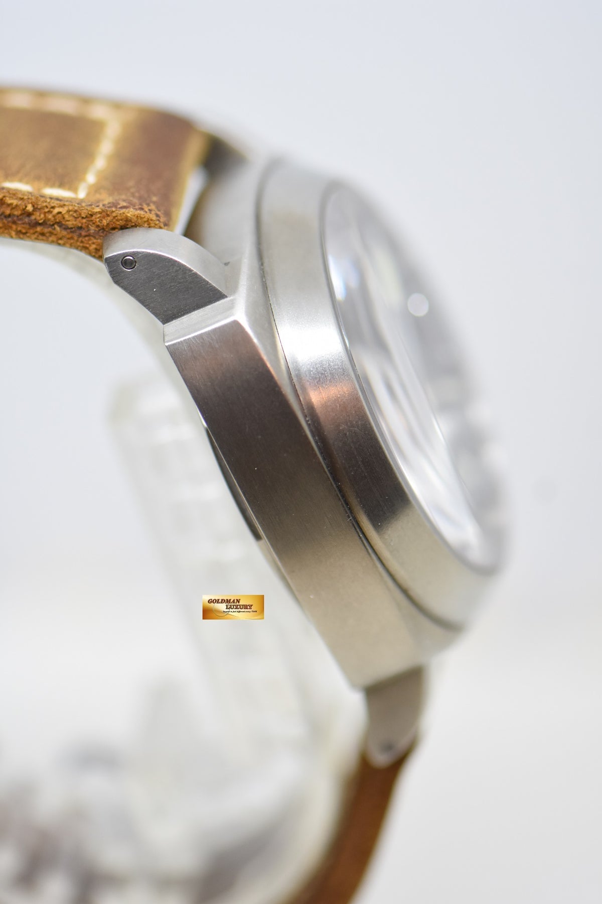 [SOLD] PANERAI LUMINOR GMT 44mm TITANIUM IN LEATHER BLUE ANTHRACITE DIAL AUTOMATIC PAM 89 (MINT)