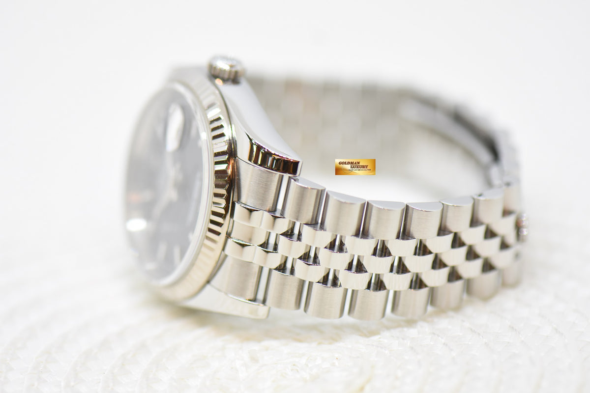 [SOLD] ROLEX OYSTER PERPETUAL DATEJUST 36mm STEEL IN JUBILEE BRACELET BLUE DIAL 116234 (MINT)