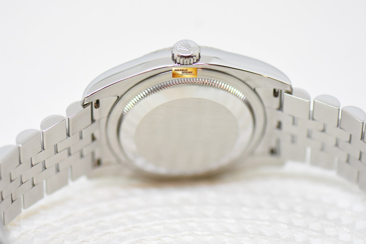 [SOLD] ROLEX OYSTER PERPETUAL DATEJUST 36mm STEEL IN JUBILEE BRACELET BLUE DIAL 116234 (MINT)
