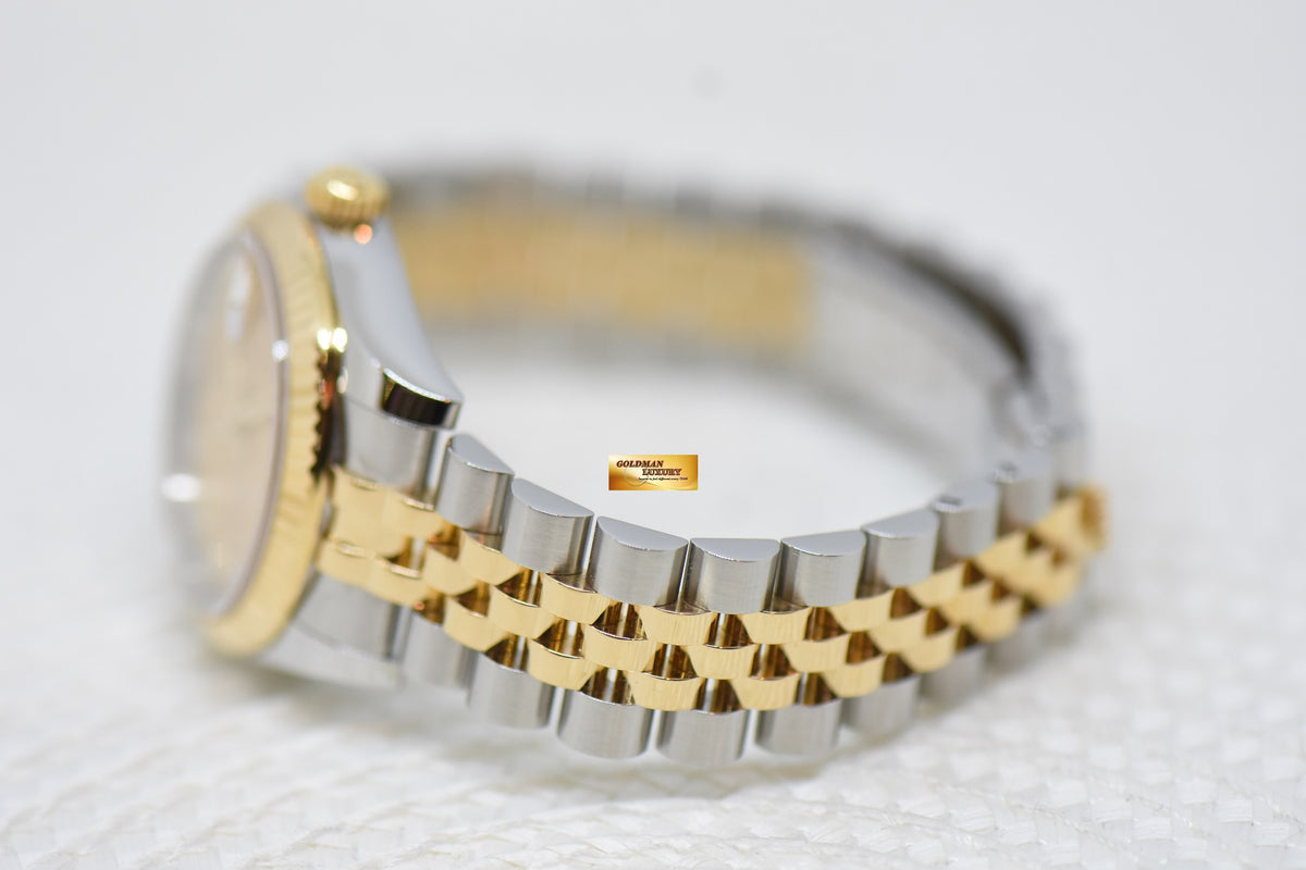 [SOLD] ROLEX OYSTER PERPETUAL DATEJUST 31mm GOLD /  STEEL IN JUBILEE BRACELET GOLD COMPUTER DIAMOND DIAL AUTOMATIC 178273 (MINT)