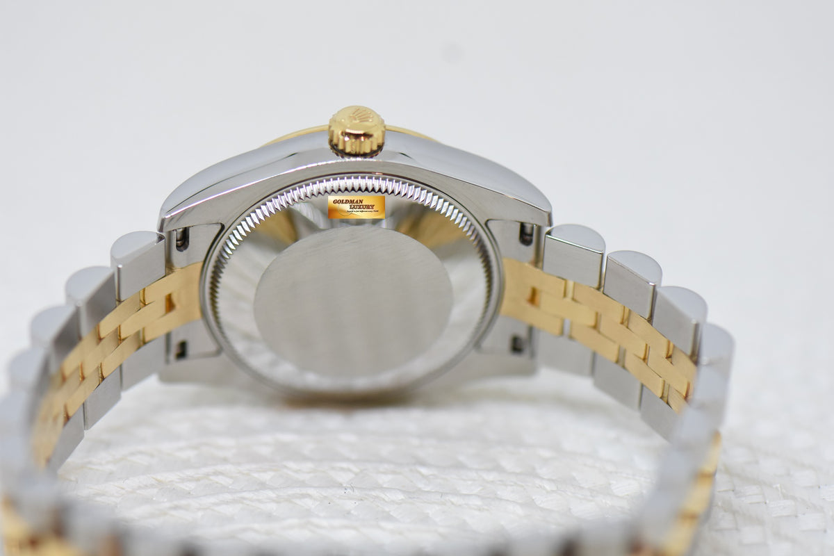 [SOLD] ROLEX OYSTER PERPETUAL DATEJUST 31mm GOLD /  STEEL IN JUBILEE BRACELET GOLD COMPUTER DIAMOND DIAL AUTOMATIC 178273 (MINT)