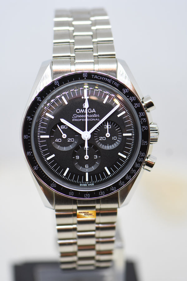 OMEGA SPEEDMASTER MOONWATCH C.3861 CHRONOGRAPH 42mm STEEL IN BRACELET BLACK 310.30.42.50.01.001 (NEW-UNWORN-(SIZED)