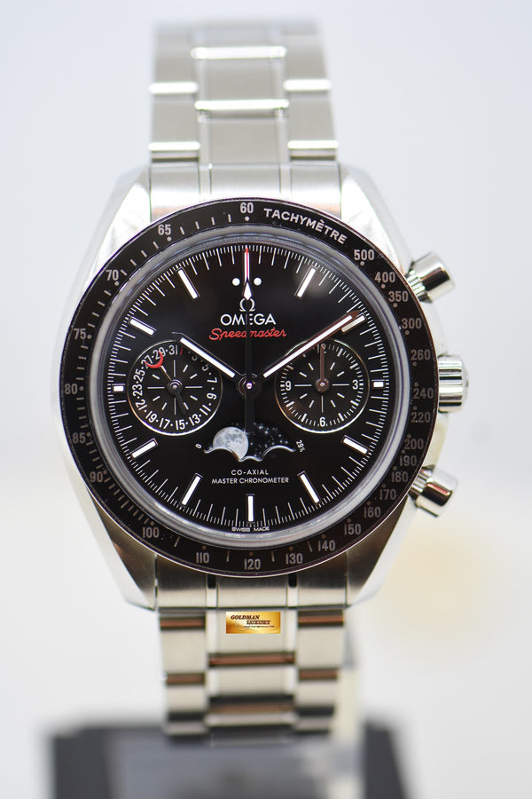[SOLD] OMEGA SPEEDMASTER MOONPHASE CHRONOGRAPH 44.25mm STEEL IN BRACELET BLACK 304.30.44.52.01.001 (MINT)