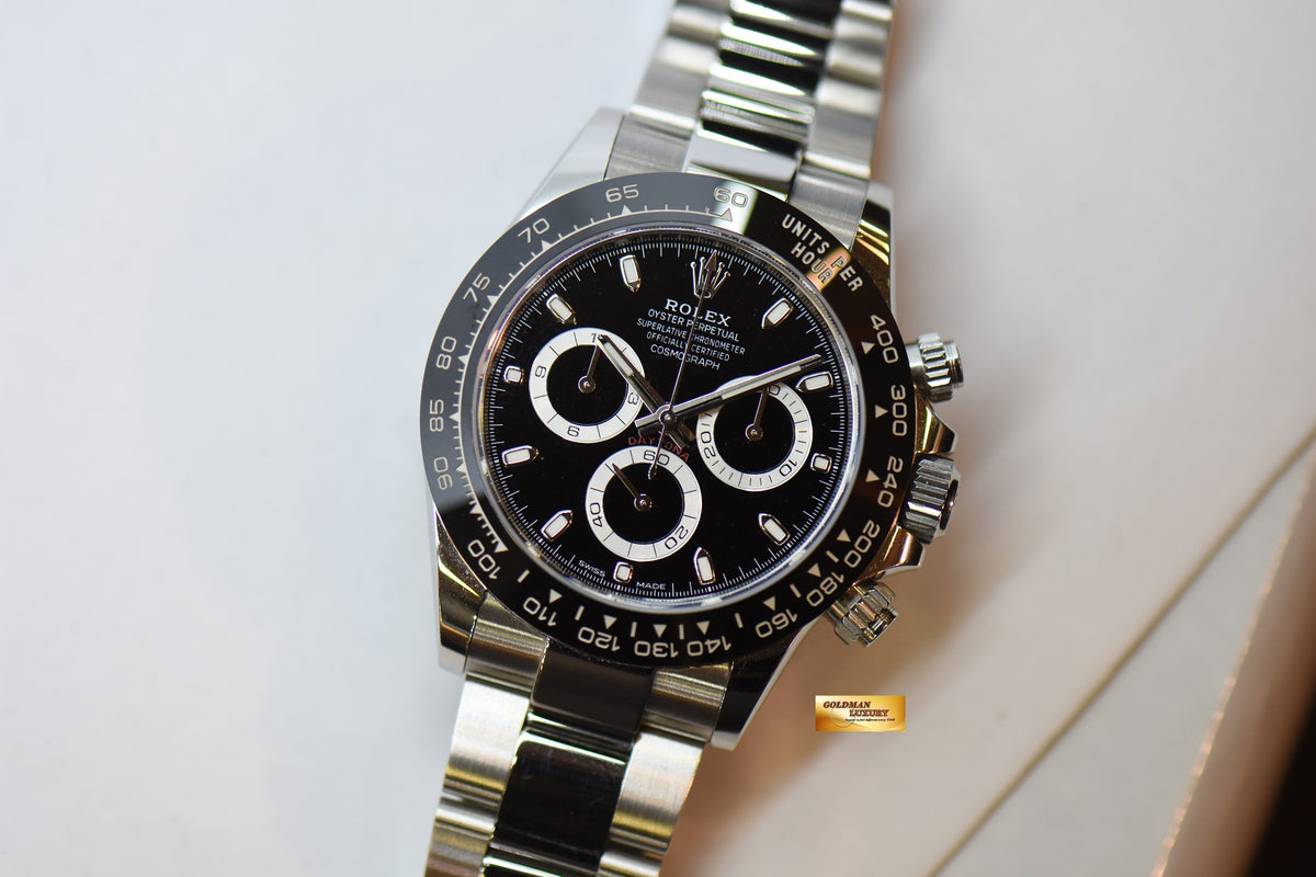 [SOLD] ROLEX OYSTER PERPETUAL DAYTONA CHRONOGRAPH 40mm CERAMIC BLACK BEZEL STEEL IN BRACELET BLACK DIAL 116500LN (MINT)