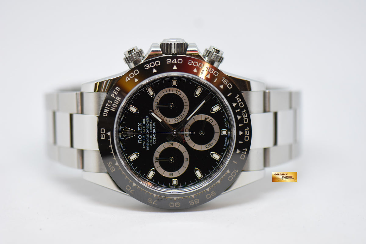[SOLD] ROLEX OYSTER PERPETUAL DAYTONA CHRONOGRAPH 40mm CERAMIC BLACK BEZEL STEEL IN BRACELET BLACK DIAL 116500LN (MINT)