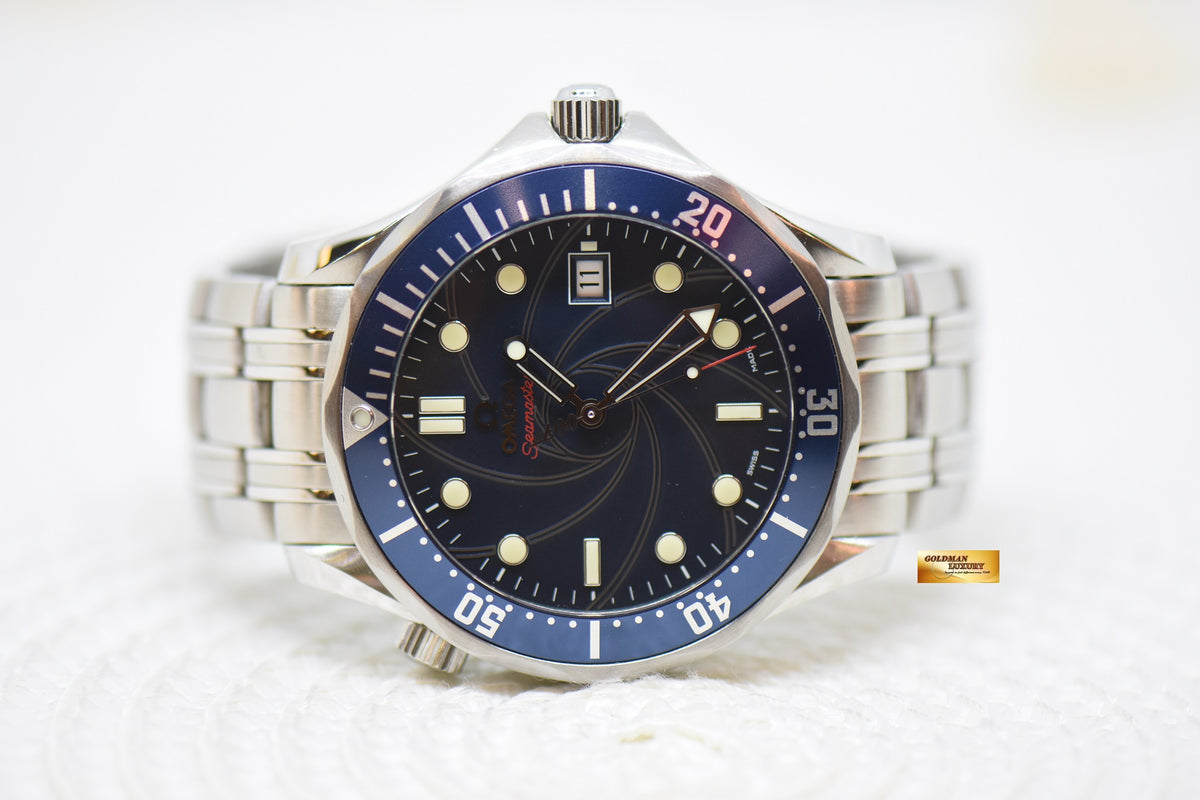 [SOLD] OMEGA SEAMASTER 41mm “JAMES BOND” 007 EDITION STEEL IN BRACELET BLUE WAVE DIAL 2226.8000 (LNIB)