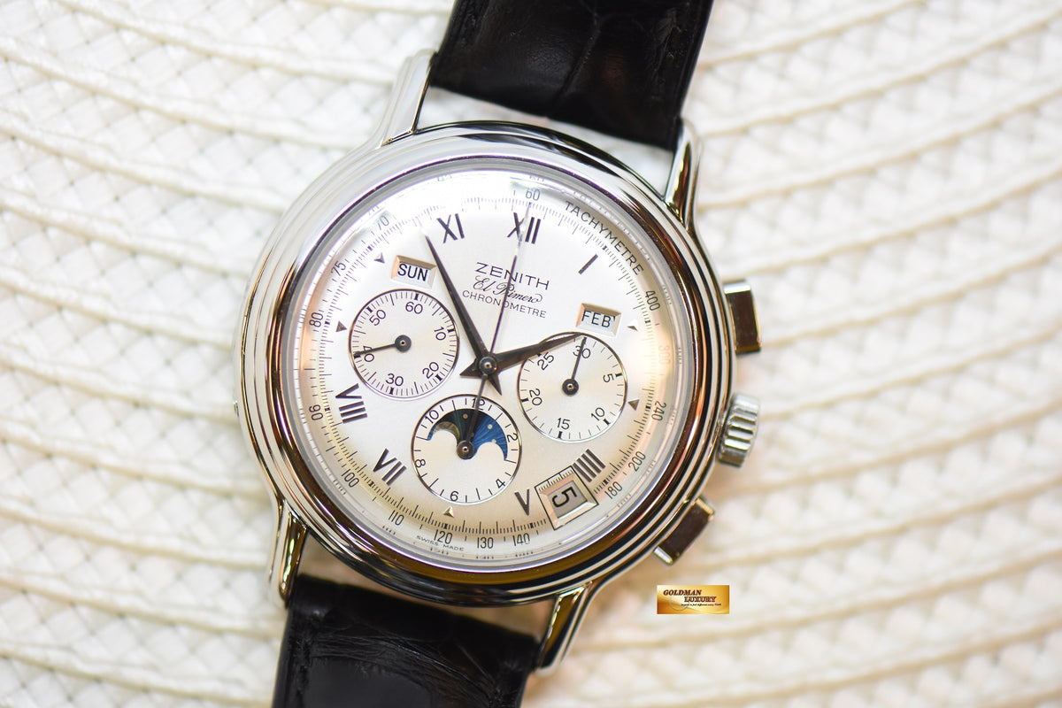 [SOLD] ZENITH EL PRIMERO CHRONOMASTER 39mm MOONPHASE TRIPLE CALENDAR AUTOMATIC 01.0240.410 (MINT)