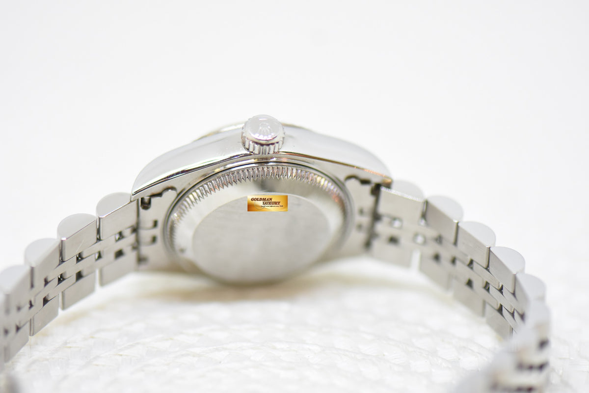 [SOLD] ROLEX OYSTER DATEJUST 26mm STEEL IN JUBILEE BRACELET BLUE ARABIC DIAL 69174 (MINT)