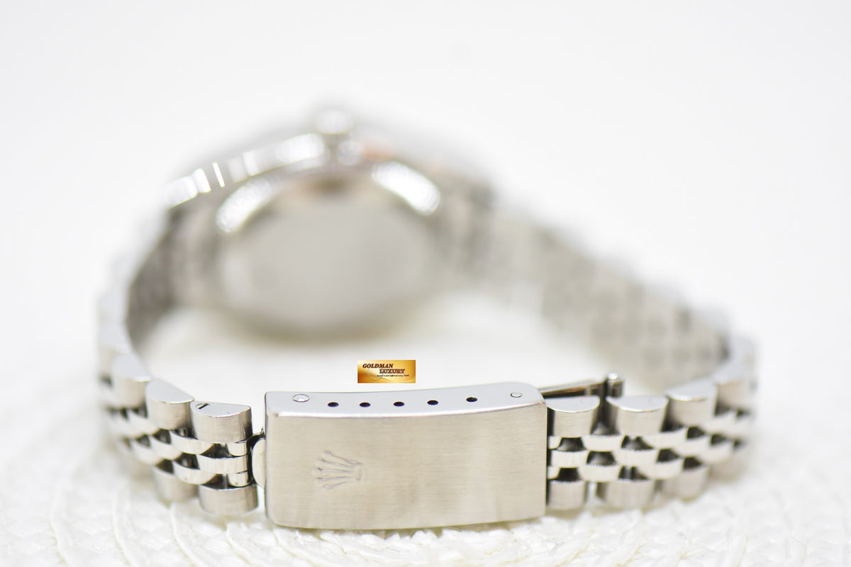 [SOLD] ROLEX OYSTER DATEJUST 26mm STEEL IN JUBILEE BRACELET BLUE ARABIC DIAL 69174 (MINT)