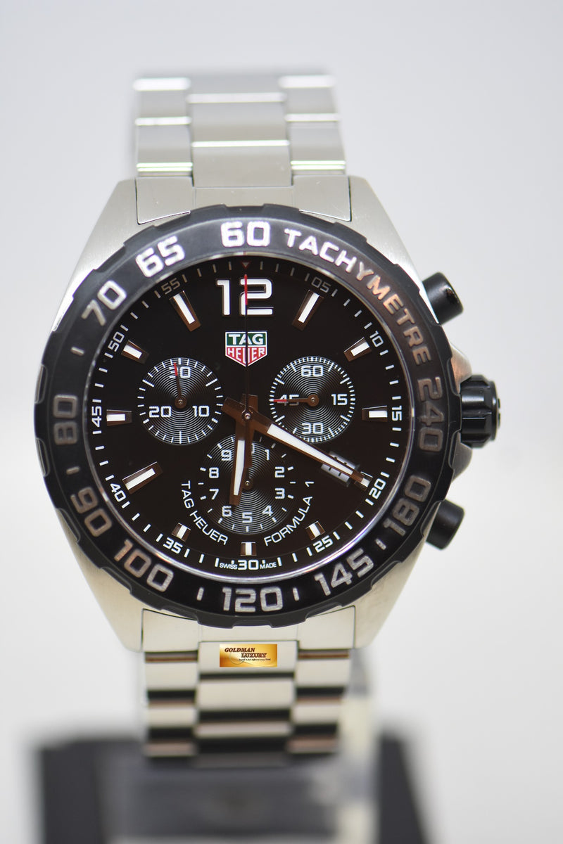 SOLD TAG HEUER FORMULA 1 CHRONOGRAPH STEEL IN BRACELET QUARTZ CAZ101 Goldman Luxury