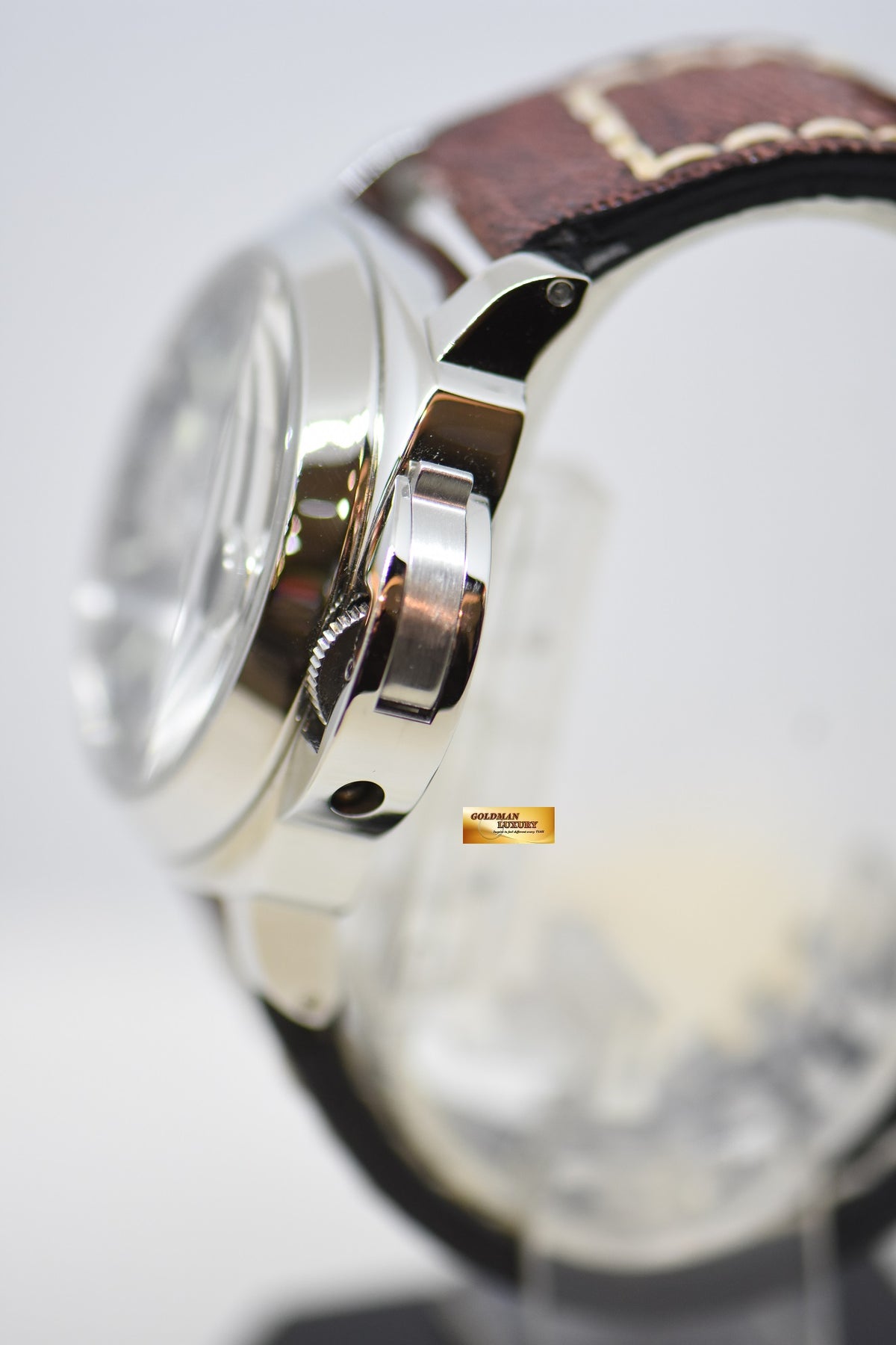 [SOLD] PANERAI LUMINOR GMT 44mm STEEL IN LEATHER BLACK DIAL AUTOMATIC PAM 88 (MINT)