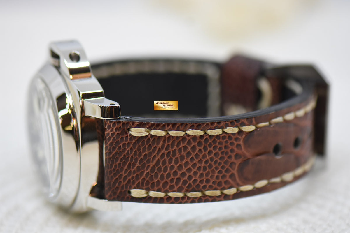 [SOLD] PANERAI LUMINOR GMT 44mm STEEL IN LEATHER BLACK DIAL AUTOMATIC PAM 88 (MINT)