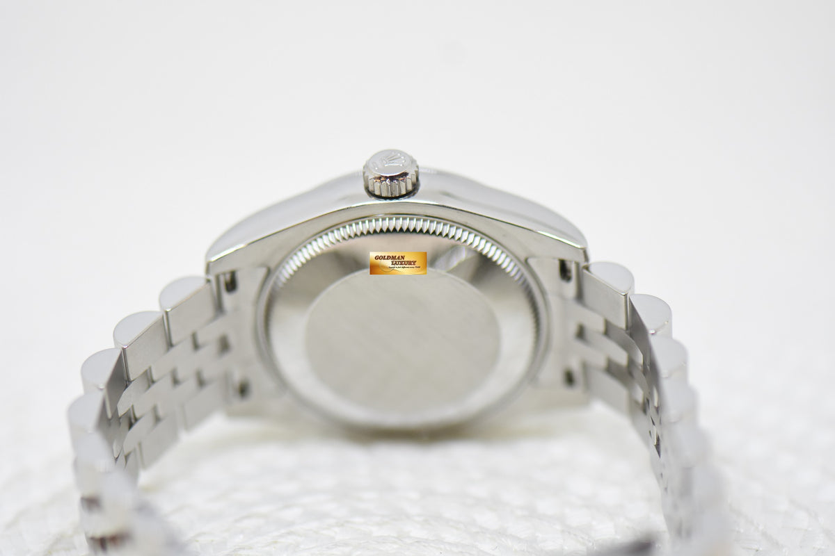 [SOLD] ROLEX OYSTER PERPETUAL DATEJUST 31mm STEEL IN JUBILEE BRACELET GREY FLORAL DIAL AUTOMATIC 178240 (MINT)