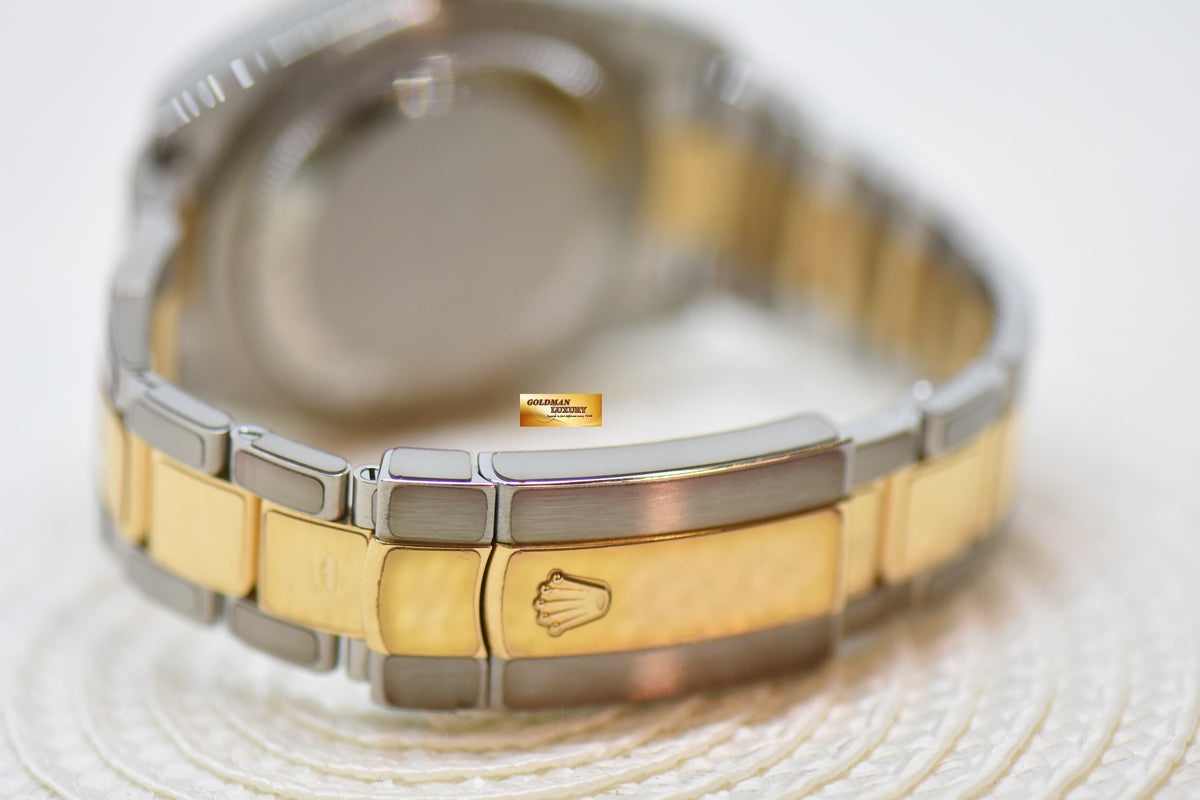 [SOLD] ROLEX OYSTER PERPETUAL SKY-DWELLER ANNUAL CALENDAR GMT GOLD / STEEL CHAMPAGNE GOLD DIAL 326933 (MINT-RX8 STICKERS ON)