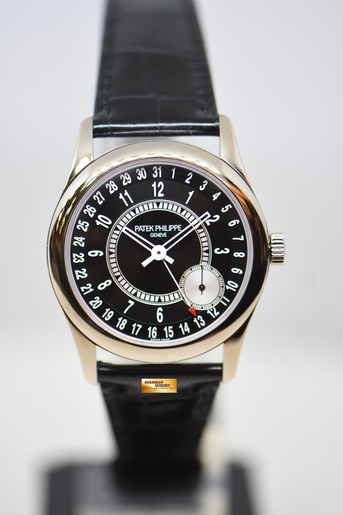 [SOLD] PATEK PHILIPPE CALATRAVA 39mm WHITE GOLD IN LEATHER STRAP AUTOMATIC 6006G (LNIB)