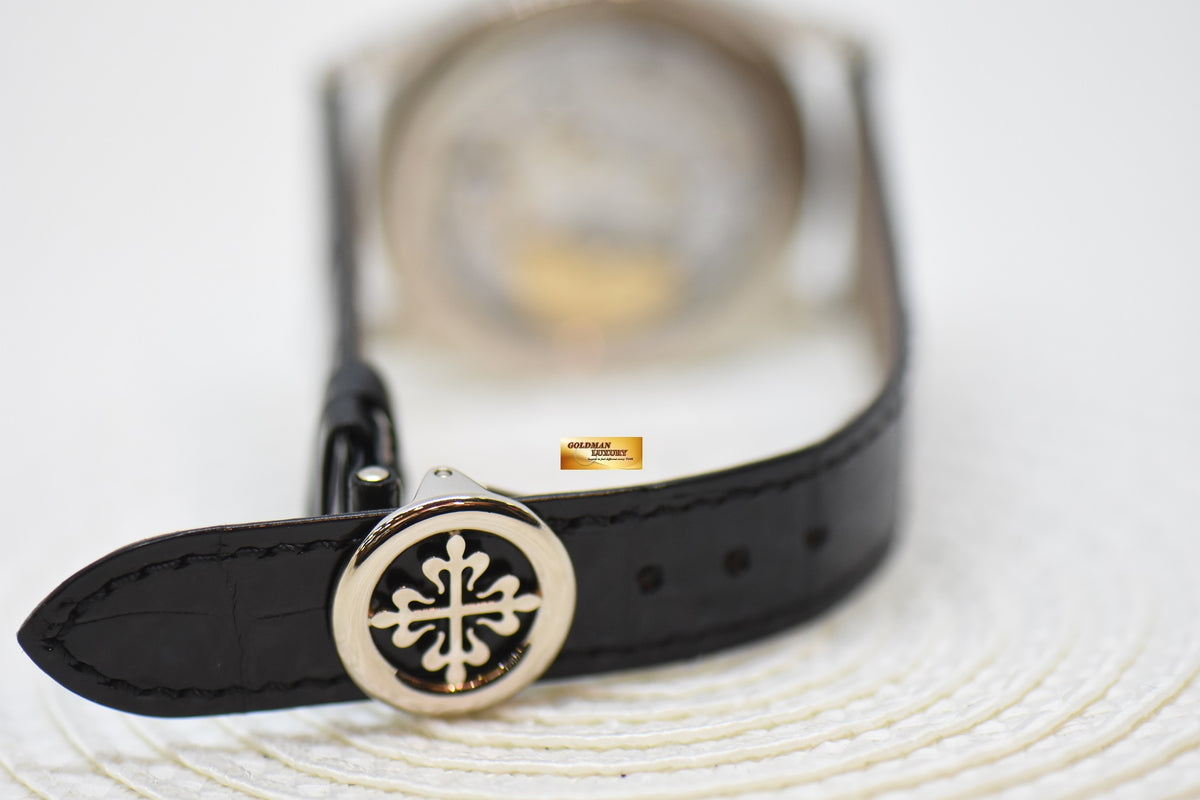 [SOLD] PATEK PHILIPPE CALATRAVA 39mm WHITE GOLD IN LEATHER STRAP AUTOMATIC 6006G (LNIB)
