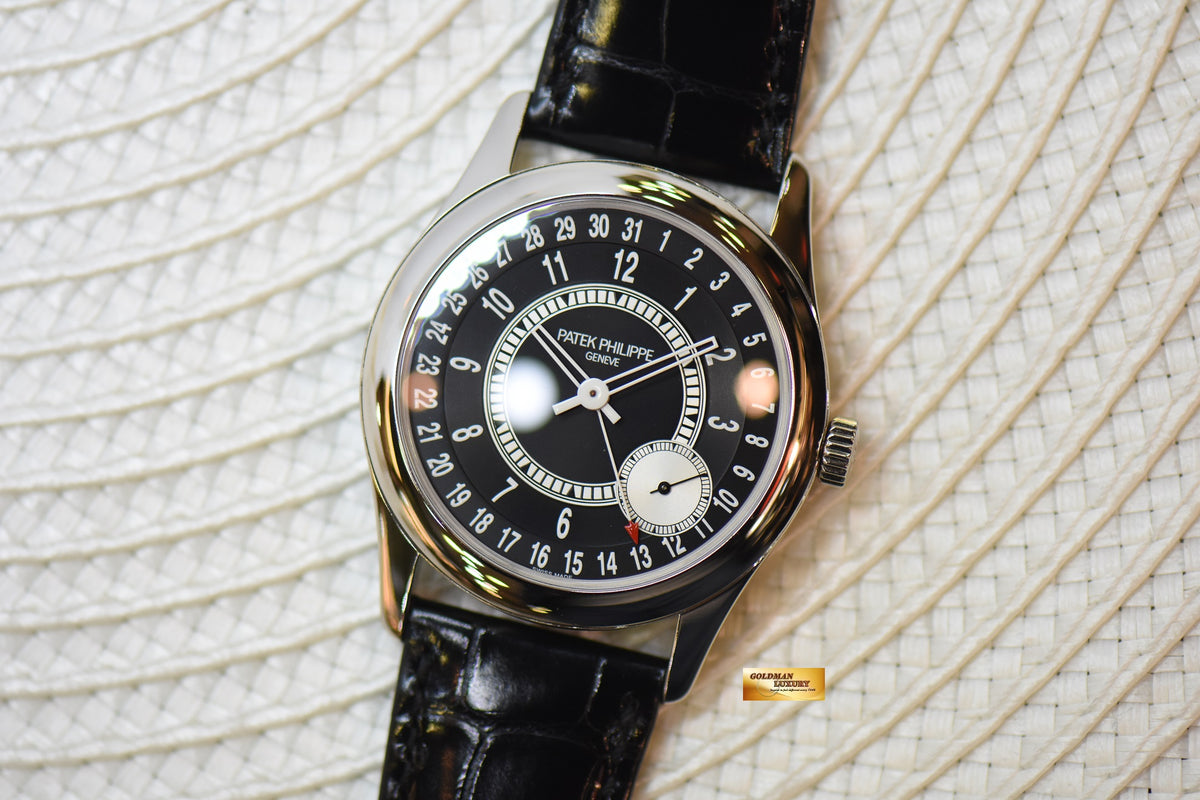 [SOLD] PATEK PHILIPPE CALATRAVA 39mm WHITE GOLD IN LEATHER STRAP AUTOMATIC 6006G (LNIB)