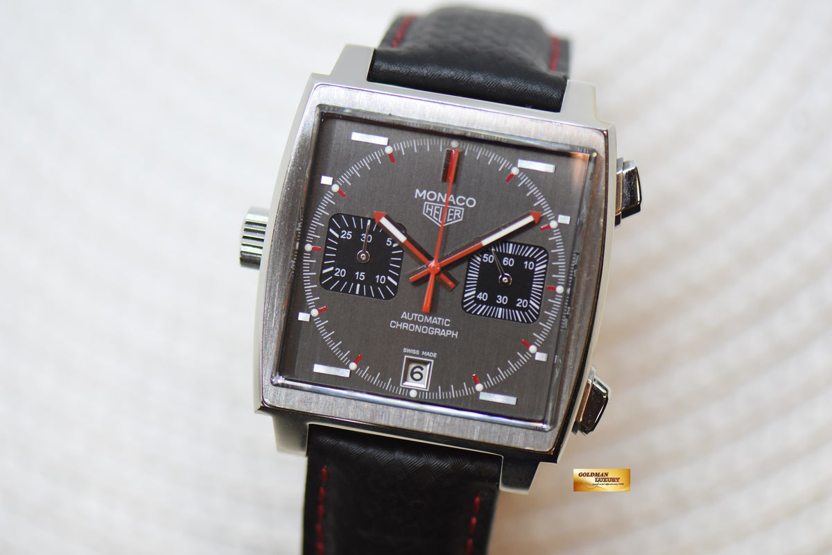 [SOLD] TAG HEUER MONACO CALIBRE 11 CHRONOGRAPH GREY DIAL LIMITED EDITION OF 1860 AUTOMATIC CAW211B (MINT)