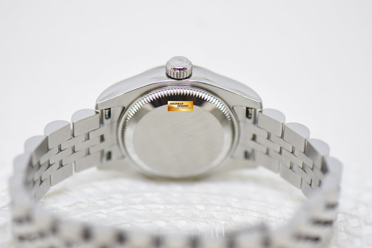 [SOLD] ROLEX OYSTER DATEJUST 26mm STEEL IN JUBILEE BRACELET WHITE DIAMOND DIAL 179174 (MINT)