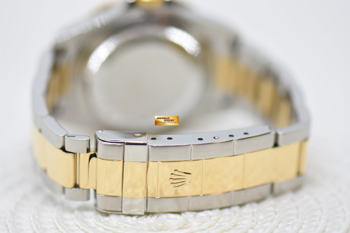 [SOLD] ROLEX OYSTER PERPETUAL SUBMARINER GOLD / STEEL IN BRACELET BLUE DIAL 16613LB (NO PINHOLE-SOLID ENDLINKS) (MINT)