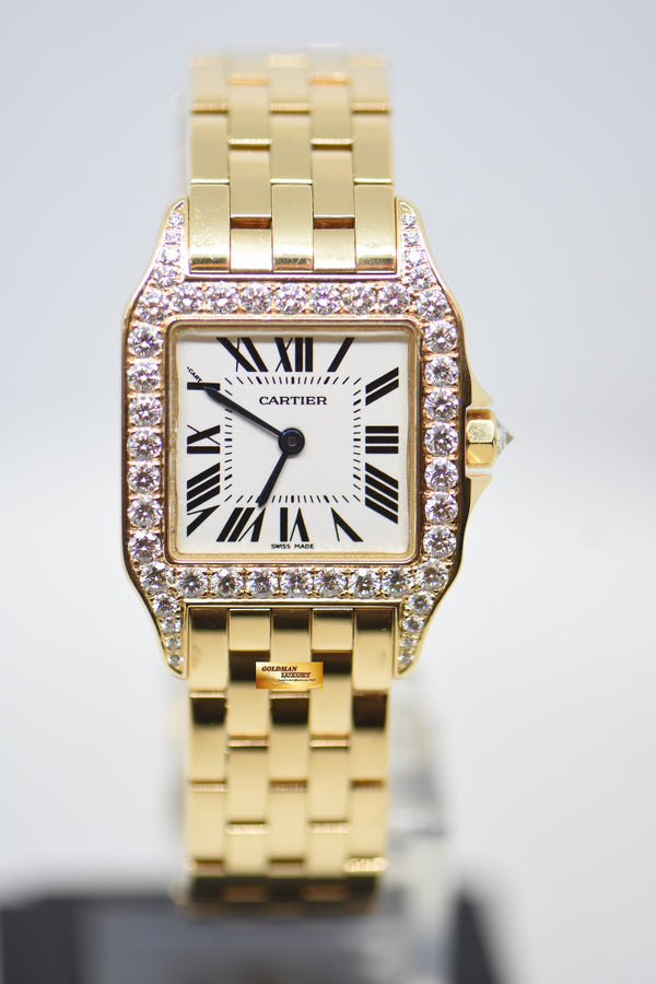 [SOLD] CARTIER SANTOS DEMOISELLE 18K ROSE GOLD IN BRACELET DIAMOND QUARTZ 2702 (MINT)