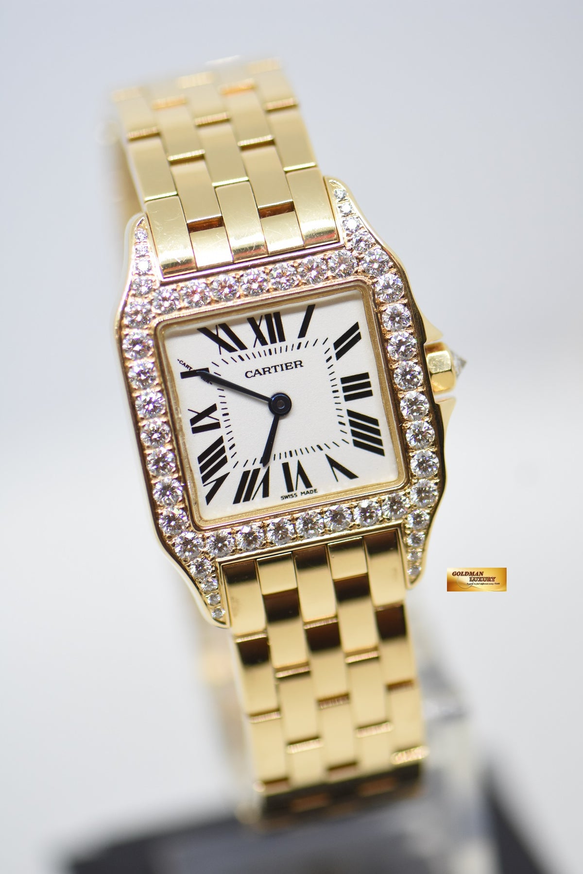 [SOLD] CARTIER SANTOS DEMOISELLE 18K ROSE GOLD IN BRACELET DIAMOND QUARTZ 2702 (MINT)