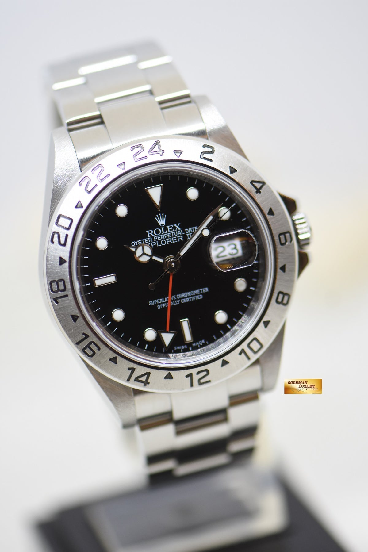 [SOLD] ROLEX OYSTER PERPETUAL EXPLORER II 40mm STEEL BLACK DIAL CALIBRE 3185 16570 (NO PINHOLE) (MINT)