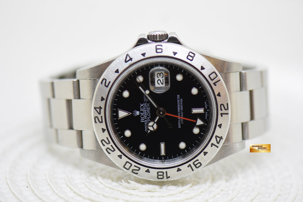 [SOLD] ROLEX OYSTER PERPETUAL EXPLORER II 40mm STEEL BLACK DIAL CALIBRE 3185 16570 (NO PINHOLE) (MINT)